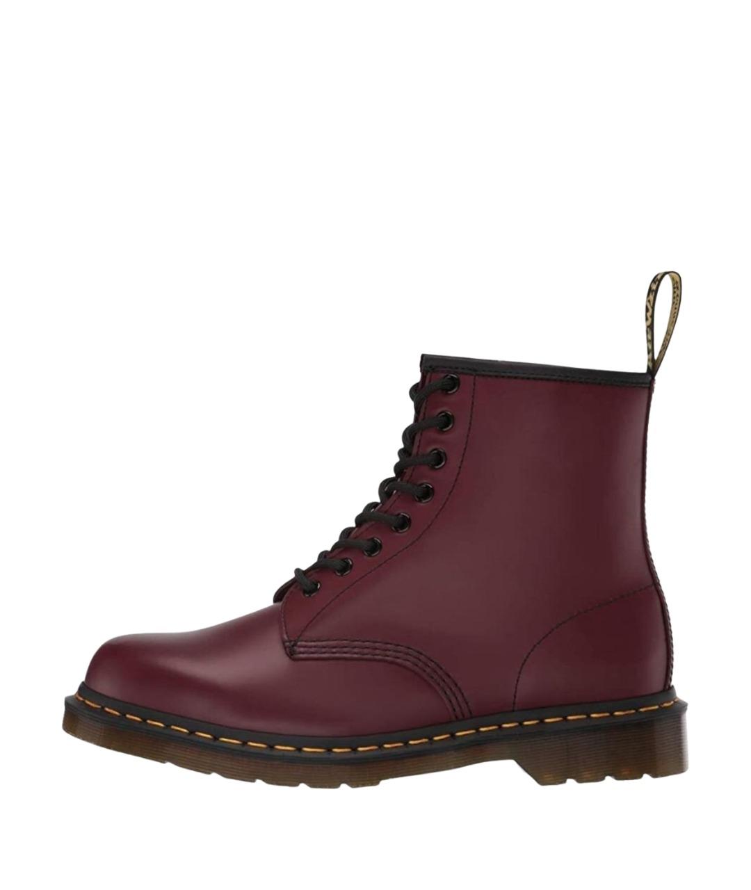 DR. MARTENS Бордовые кожаные ботинки, фото 8