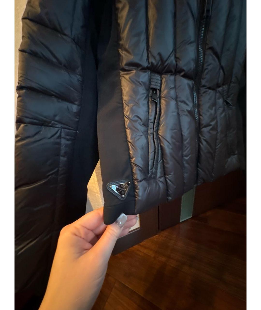 PRADA Черная полиамидовая куртка, фото 6