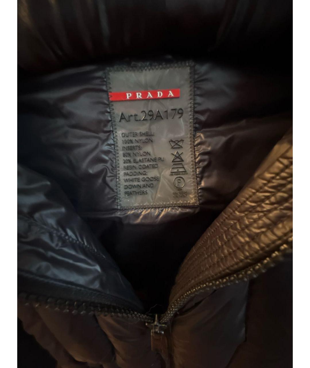 PRADA Черная полиамидовая куртка, фото 3