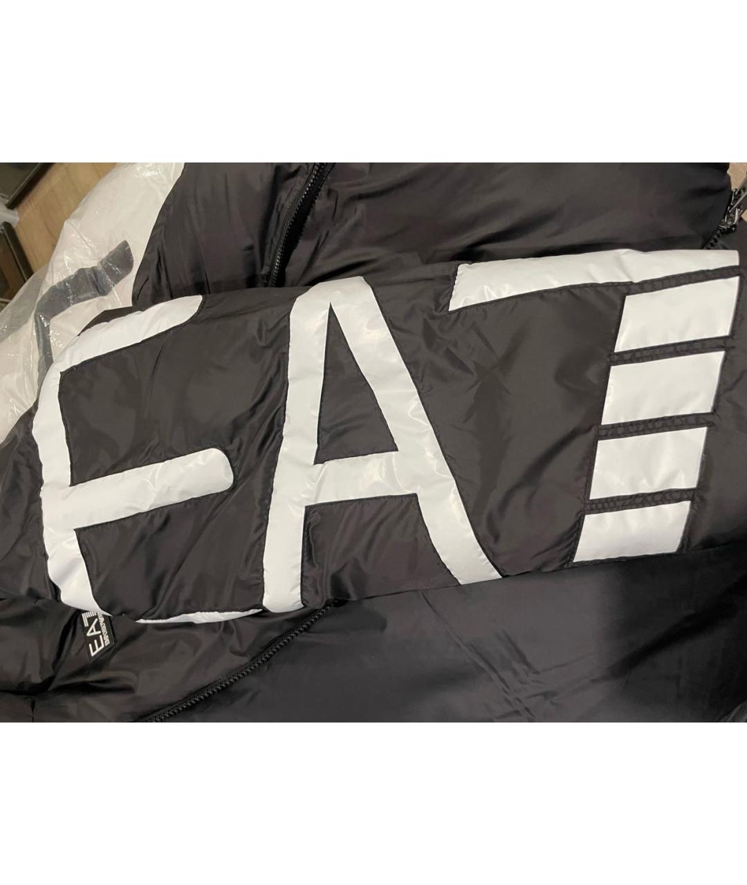 EMPORIO ARMANI Черный полиэстеровый пуховик, фото 4