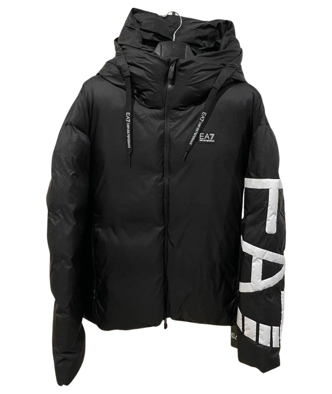 EMPORIO ARMANI Черный полиэстеровый пуховик, фото 1