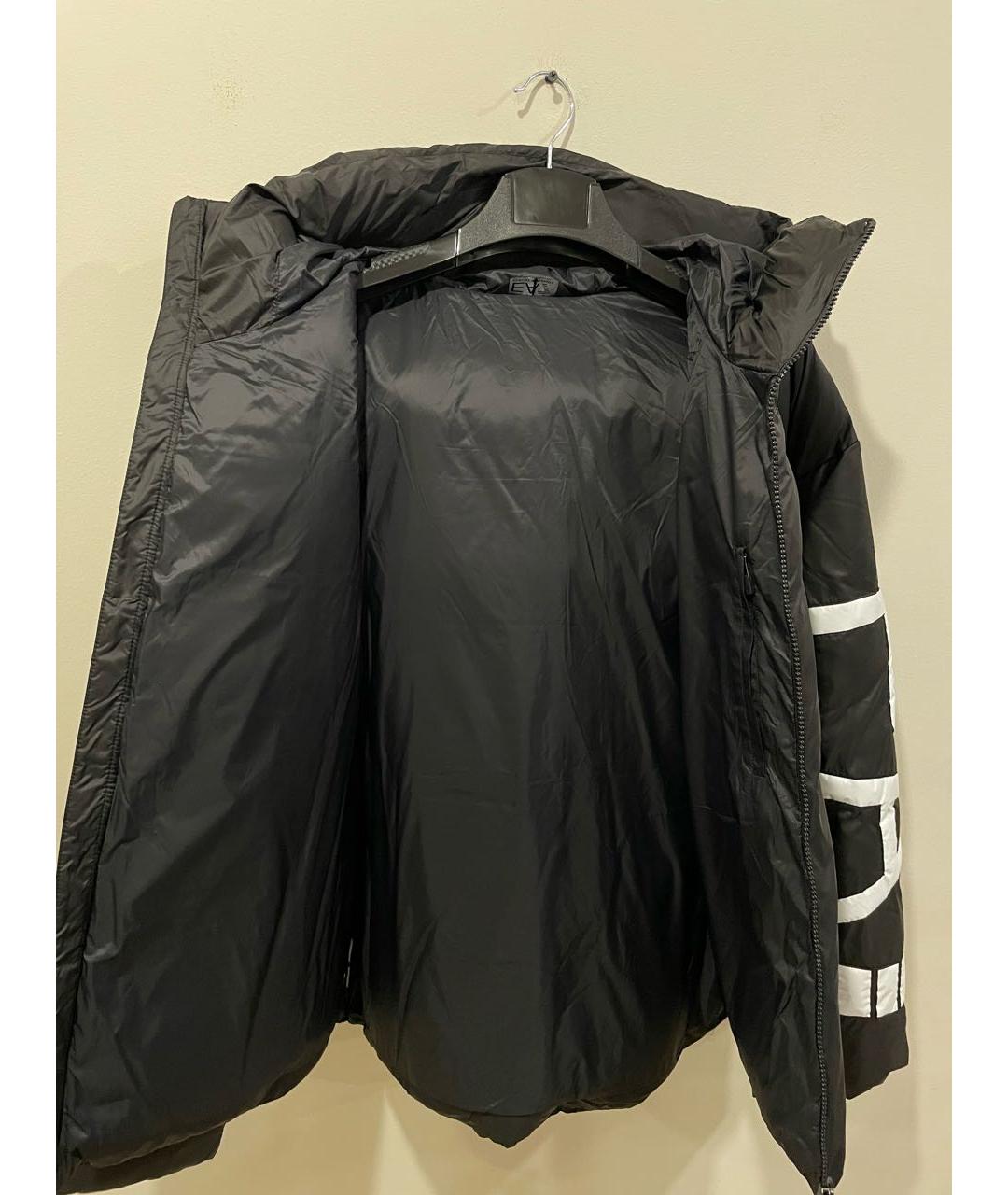 EMPORIO ARMANI Черный полиэстеровый пуховик, фото 3