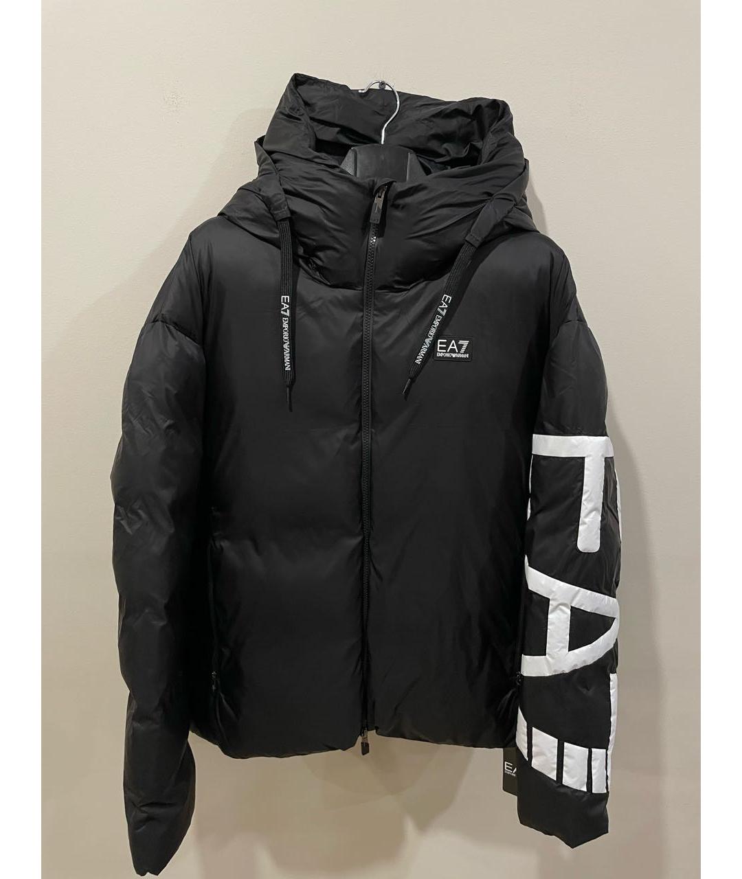 EMPORIO ARMANI Черный полиэстеровый пуховик, фото 6