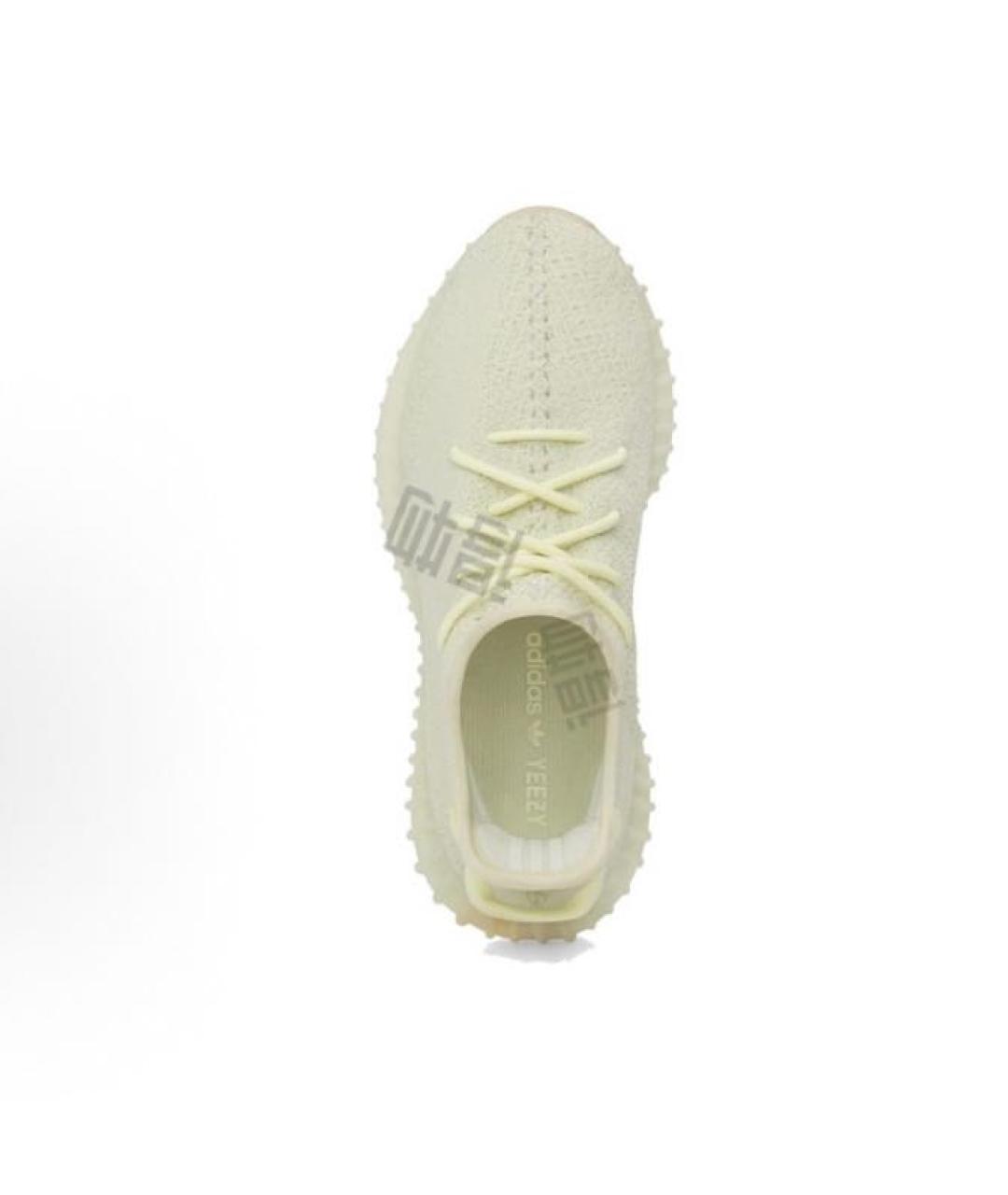 ADIDAS YEEZY Бежевые текстильные низкие кроссовки / кеды, фото 4