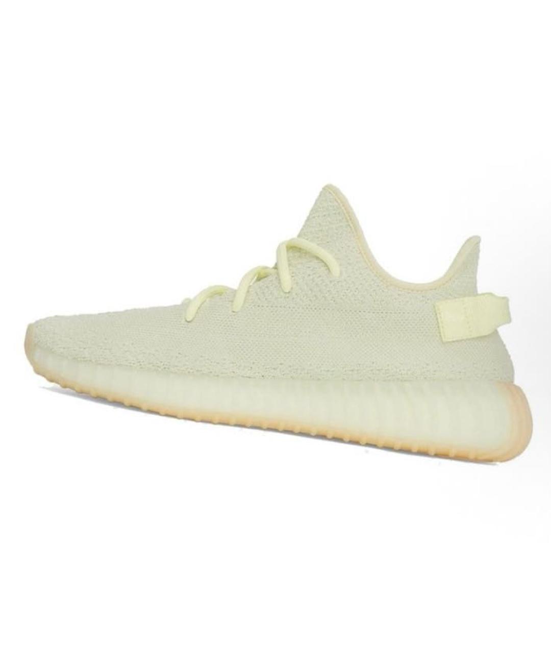 ADIDAS YEEZY Бежевые текстильные низкие кроссовки / кеды, фото 2