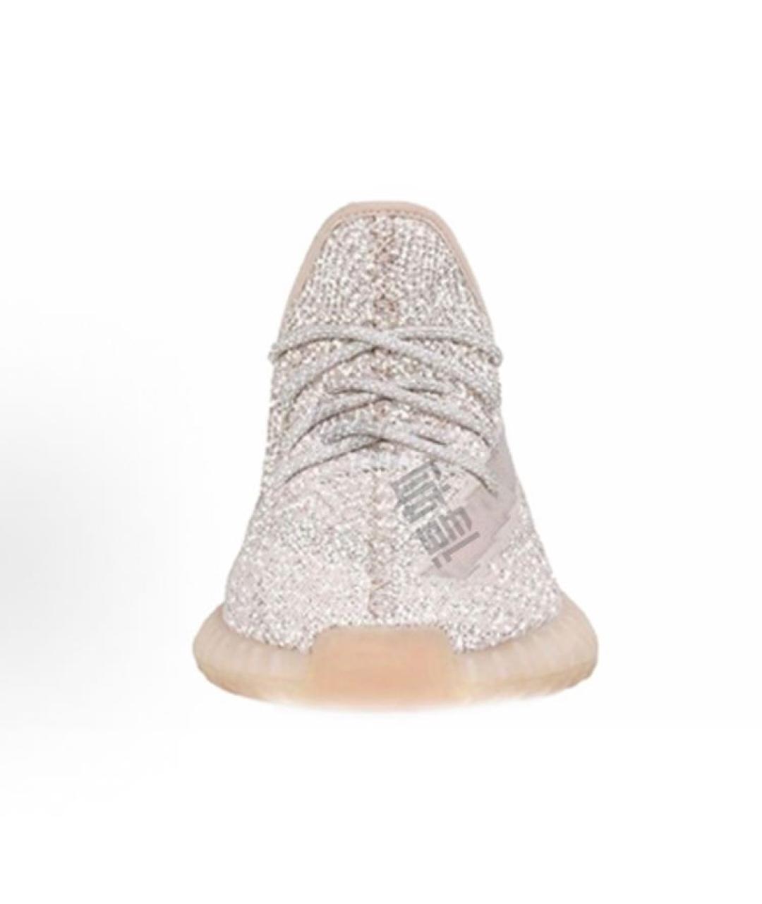 ADIDAS YEEZY Бежевые текстильные низкие кроссовки / кеды, фото 4