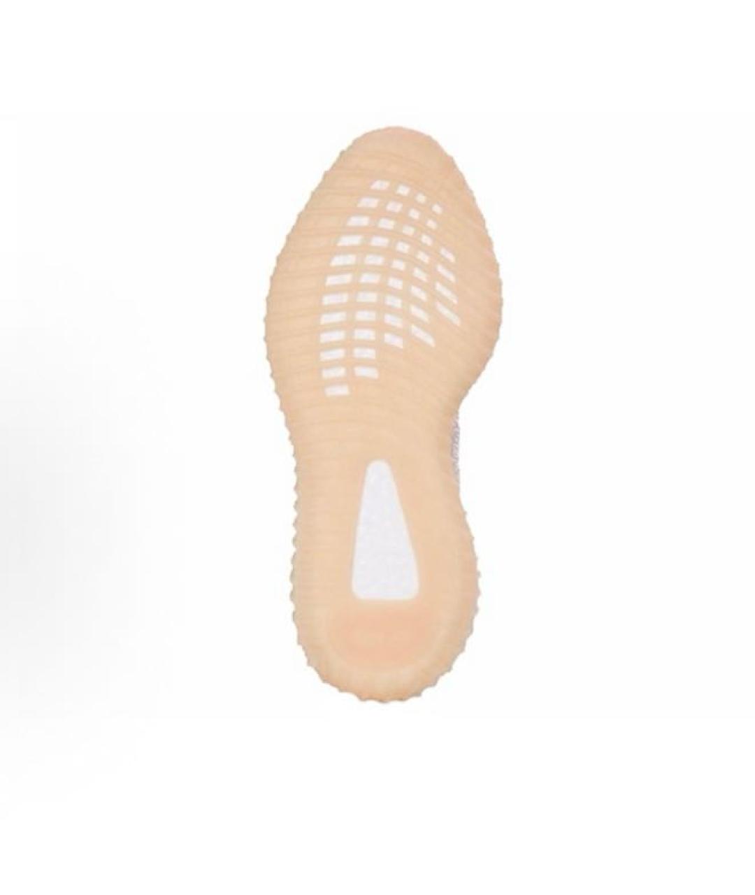 ADIDAS YEEZY Бежевые текстильные низкие кроссовки / кеды, фото 5