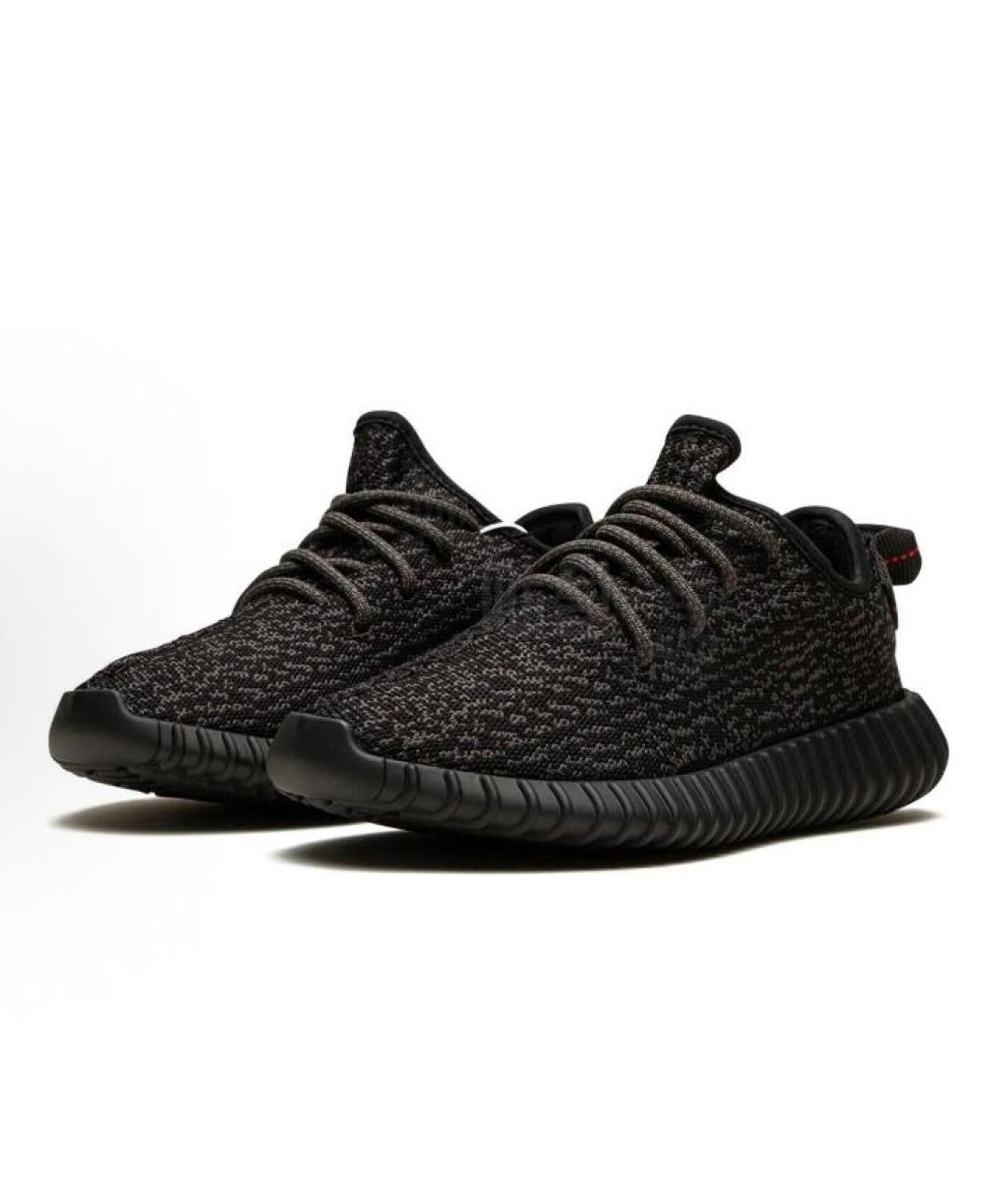 ADIDAS YEEZY Черные текстильные низкие кроссовки / кеды, фото 3