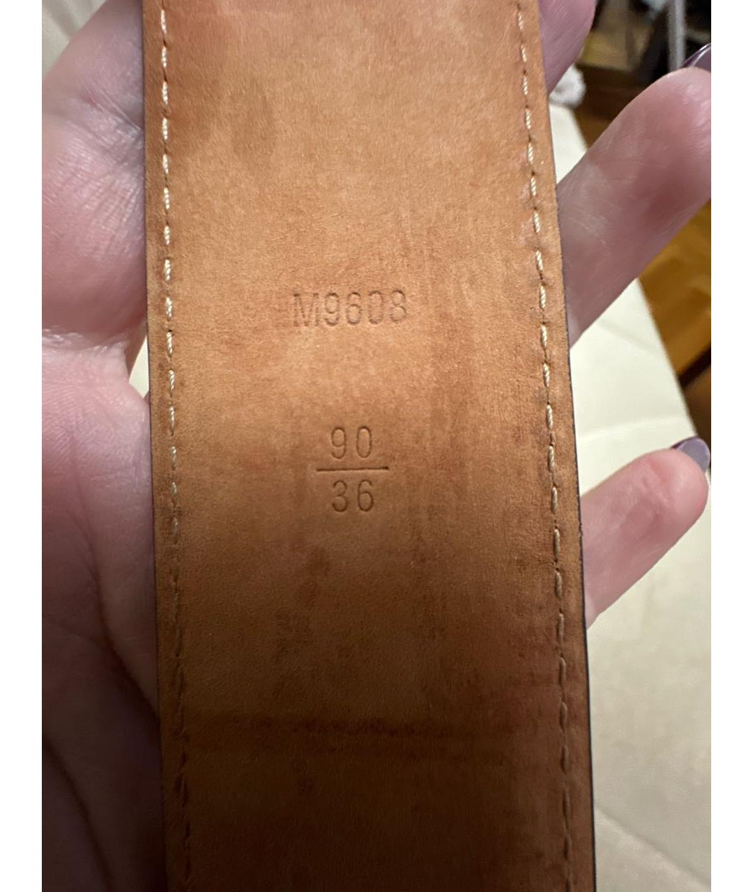 LOUIS VUITTON Коричневый ремень из искусственной кожи, фото 3