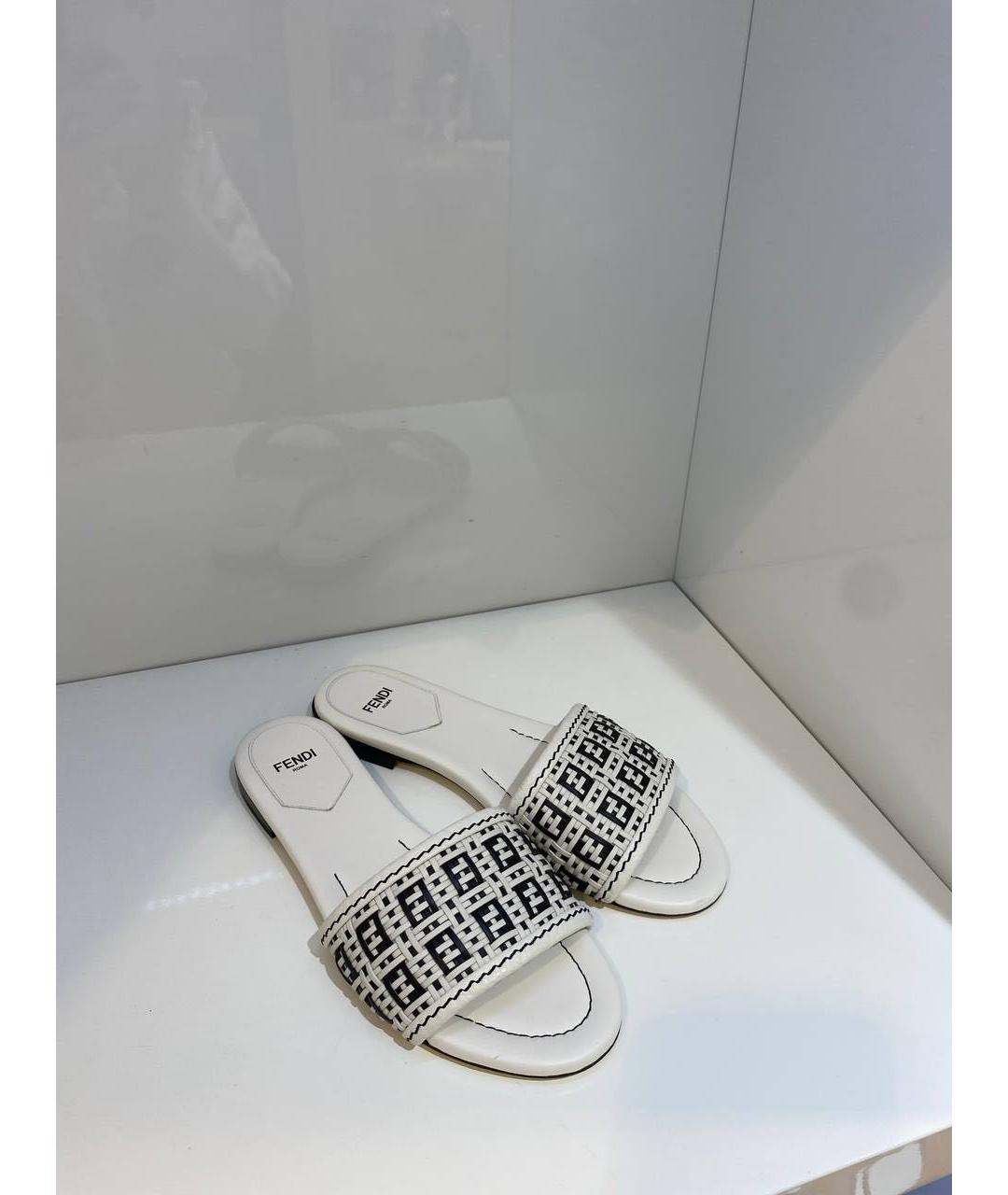 FENDI Белые мюли, фото 2