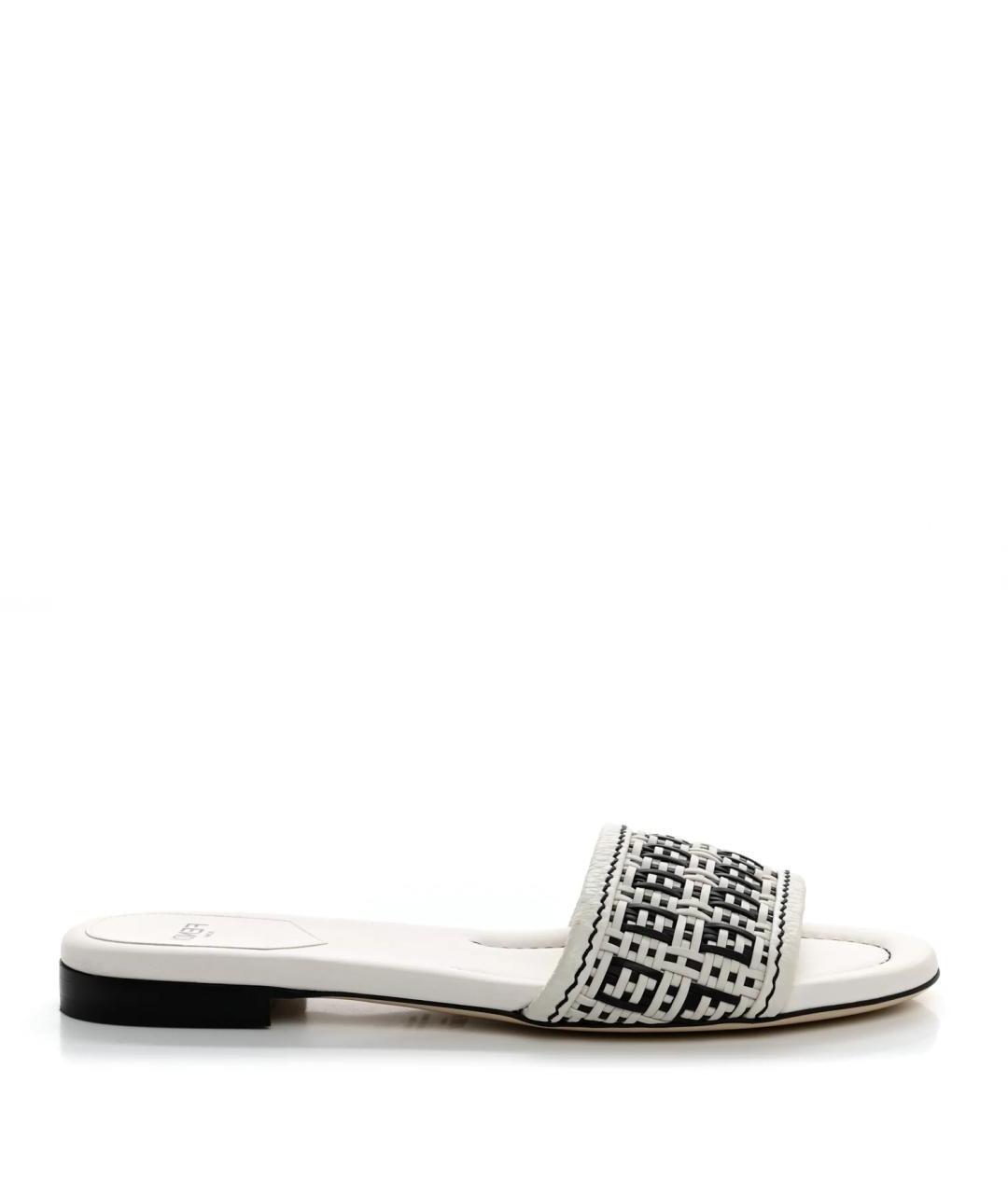 FENDI Белые мюли, фото 1