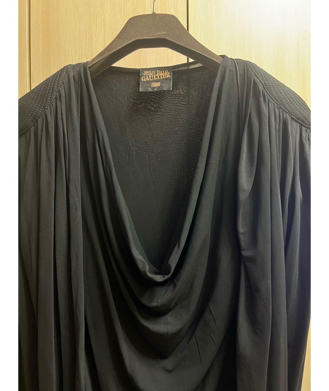 JEAN PAUL GAULTIER Черное вискозное вечернее платье, фото 3