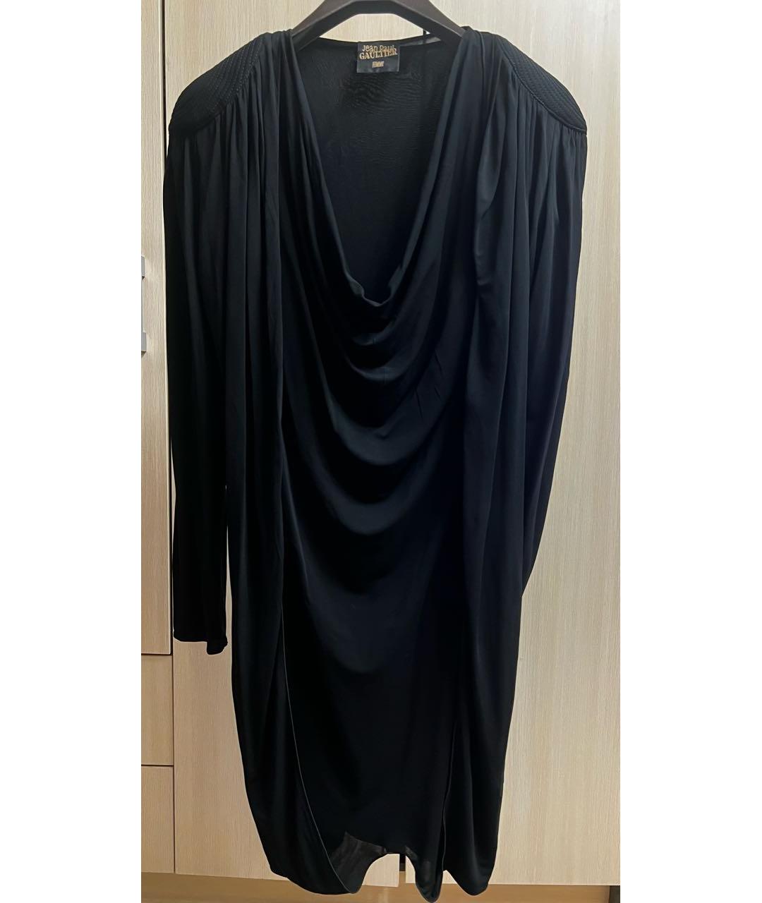JEAN PAUL GAULTIER Черное вискозное вечернее платье, фото 8