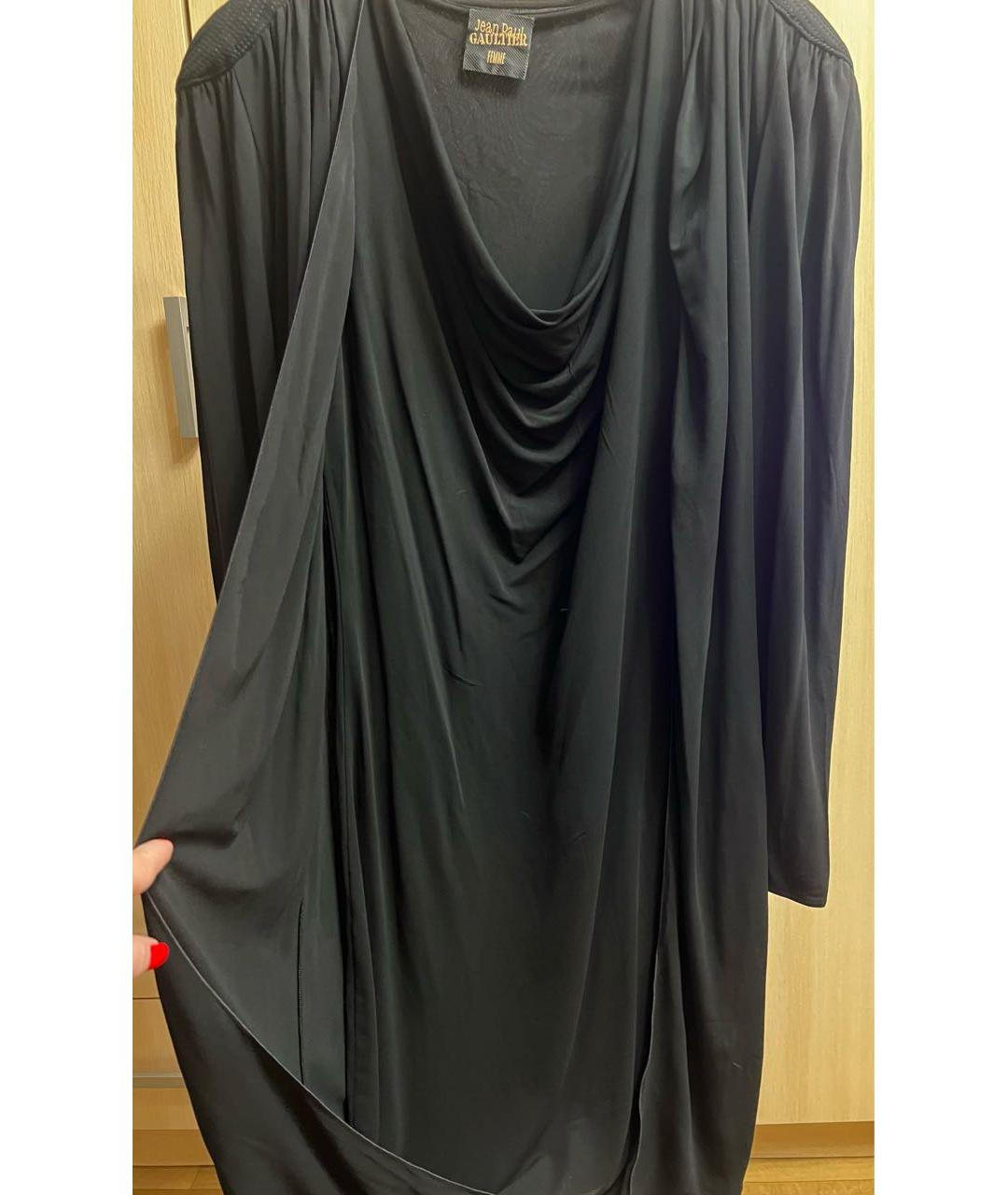 JEAN PAUL GAULTIER Черное вискозное вечернее платье, фото 5