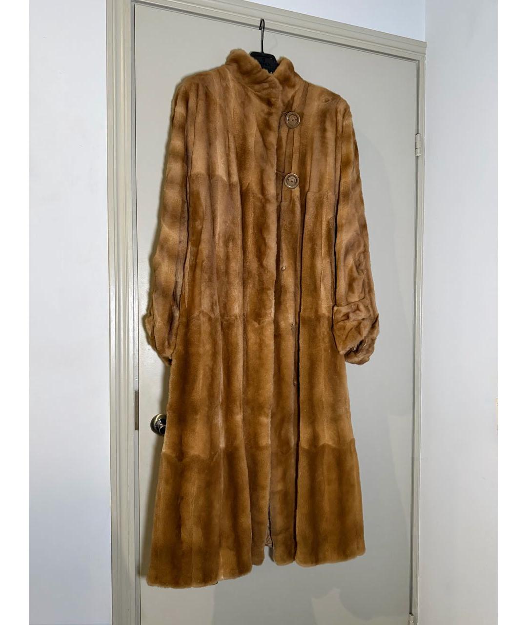 FENDI Коричневая меховая шуба, фото 6