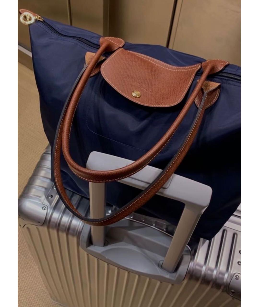 LONGCHAMP Темно-синяя сумка тоут, фото 5