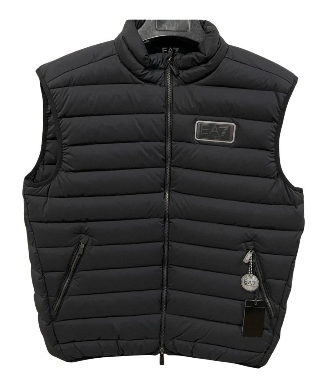 EMPORIO ARMANI Черный полиэстеровый жилет, фото 1