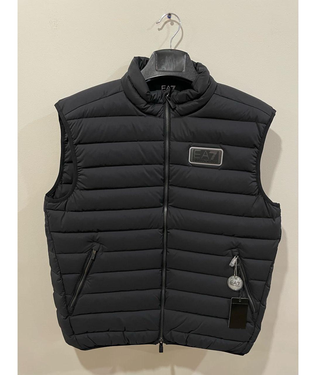 EMPORIO ARMANI Черный полиэстеровый жилет, фото 6