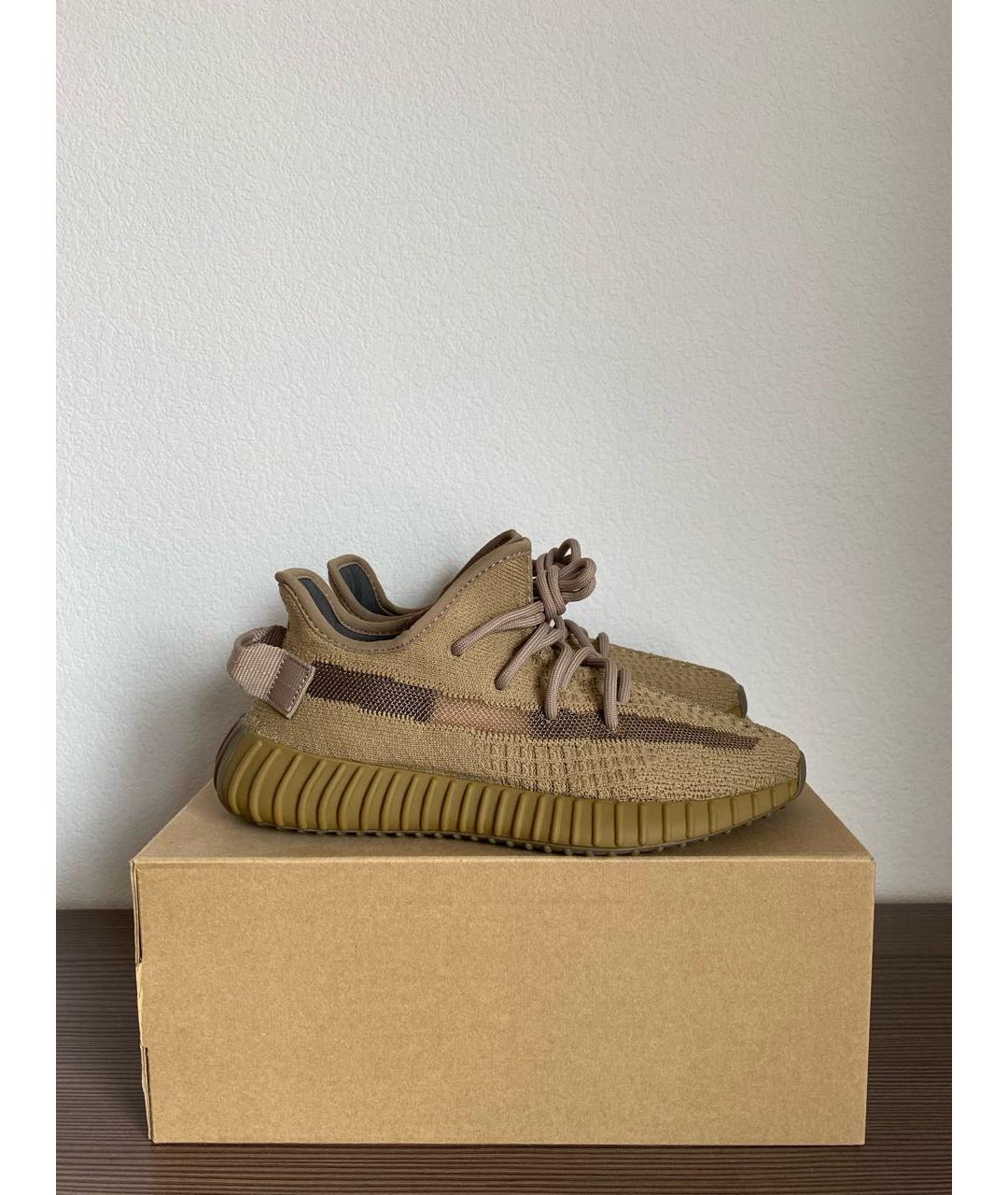 ADIDAS YEEZY Коричневые текстильные кроссовки, фото 4