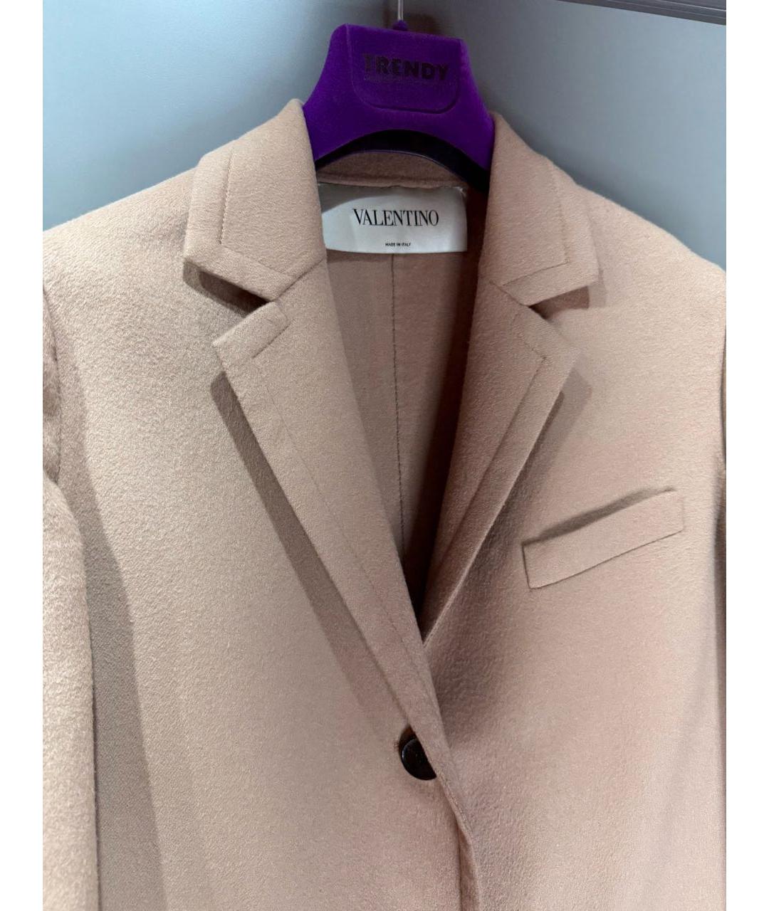 VALENTINO Бежевое шерстяное пальто, фото 4