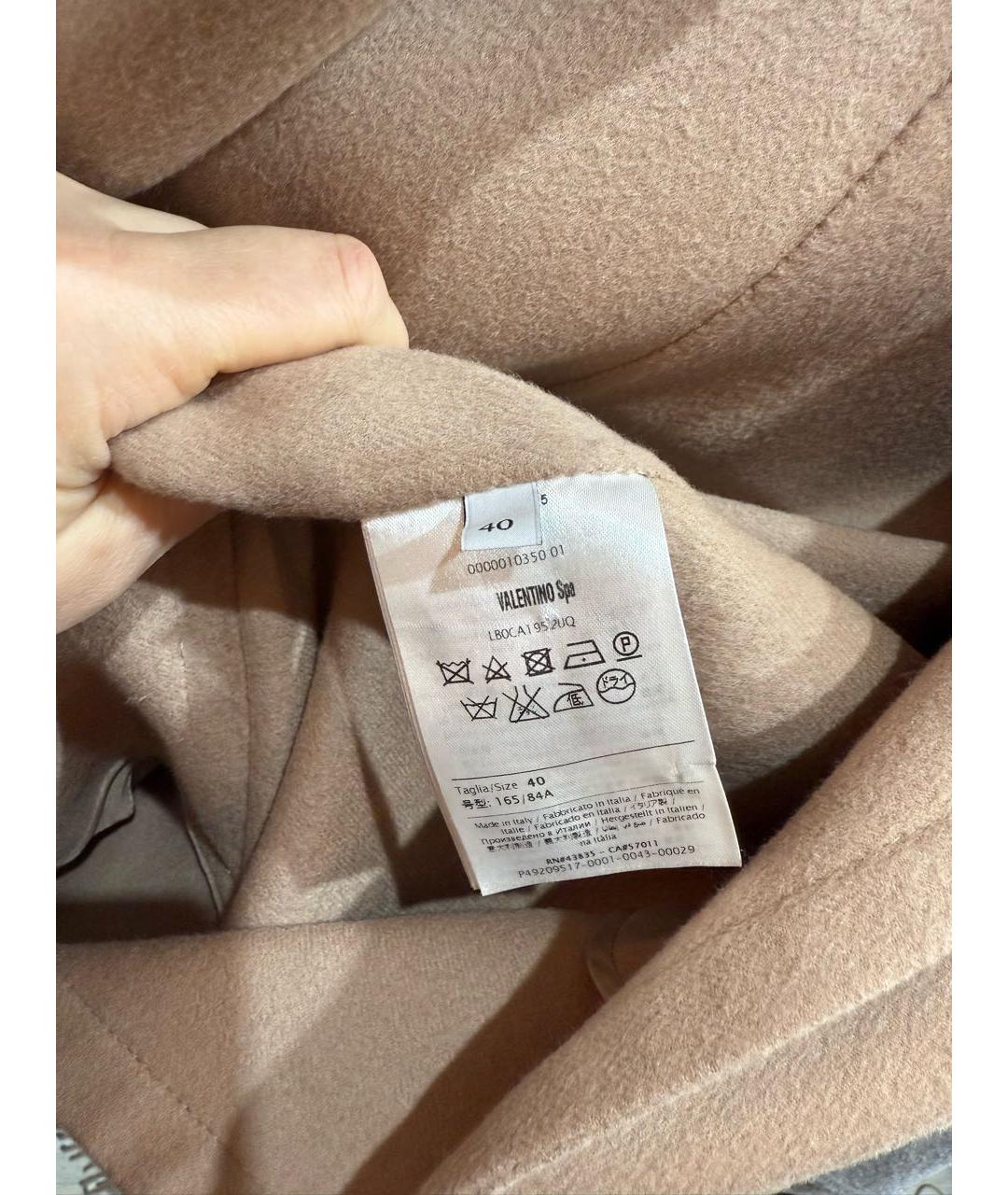 VALENTINO Бежевое шерстяное пальто, фото 5