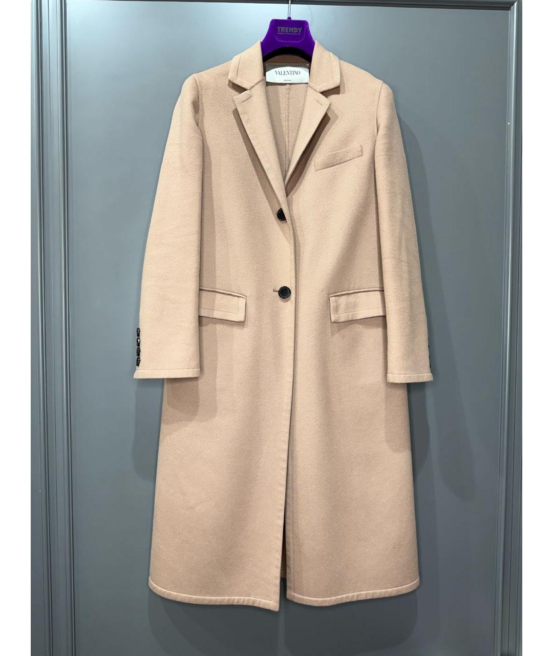 VALENTINO Бежевое шерстяное пальто, фото 2