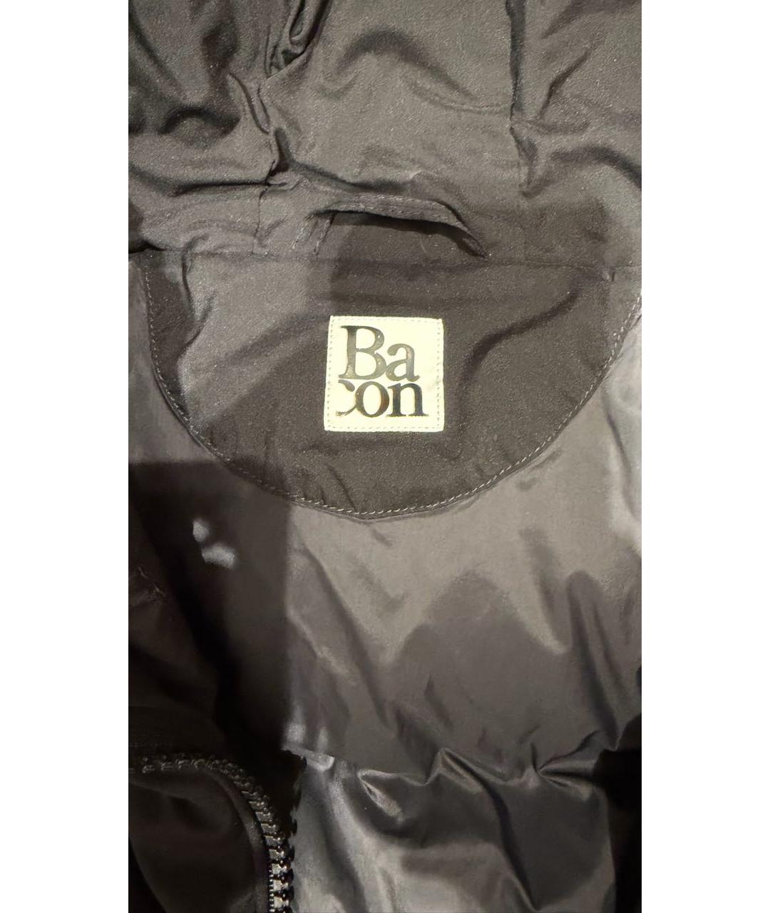 BACON Черный полиэстеровый пуховик, фото 3