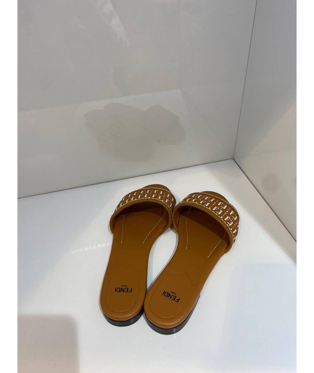 FENDI Коричневые мюли, фото 4