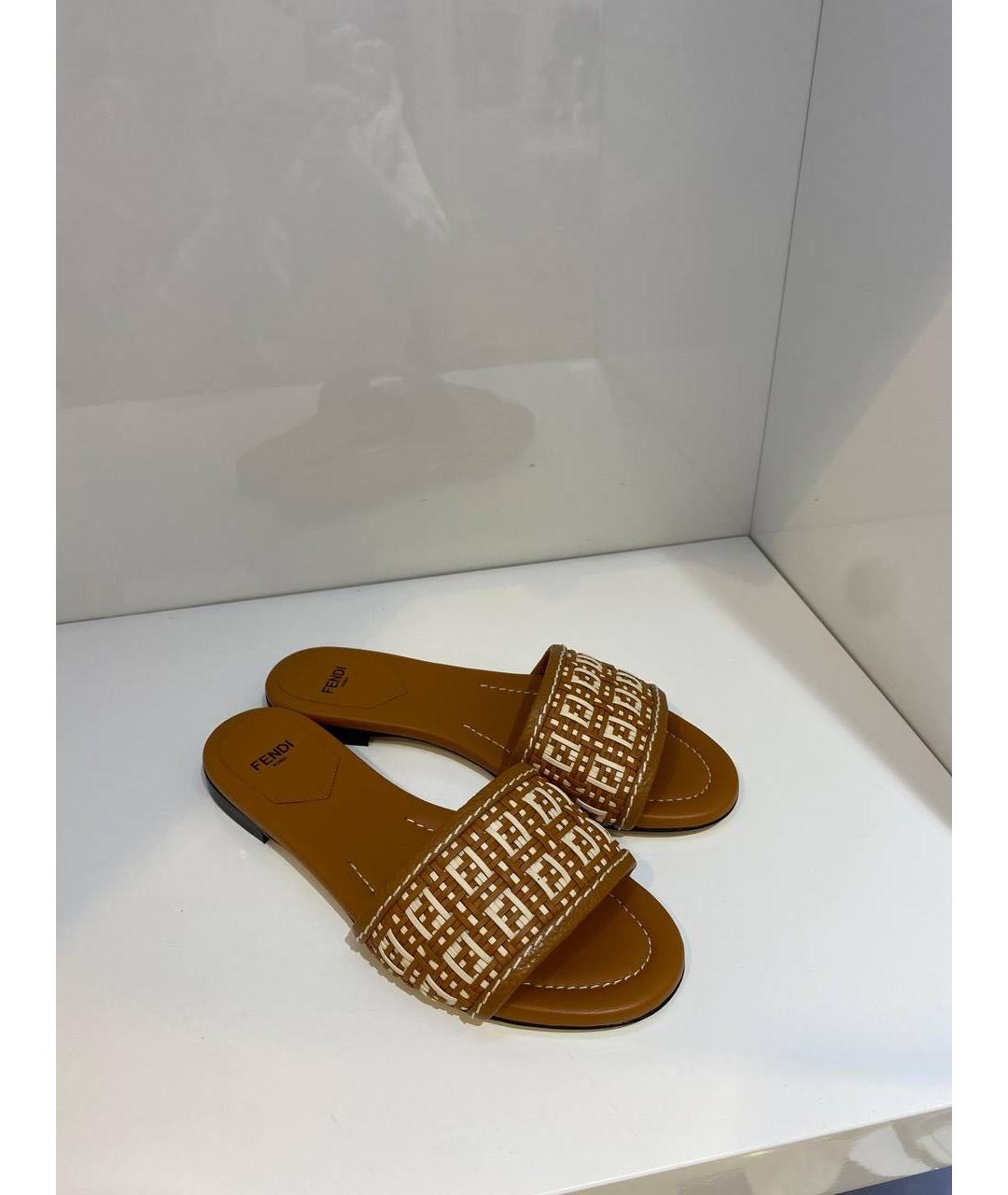 FENDI Коричневые мюли, фото 3