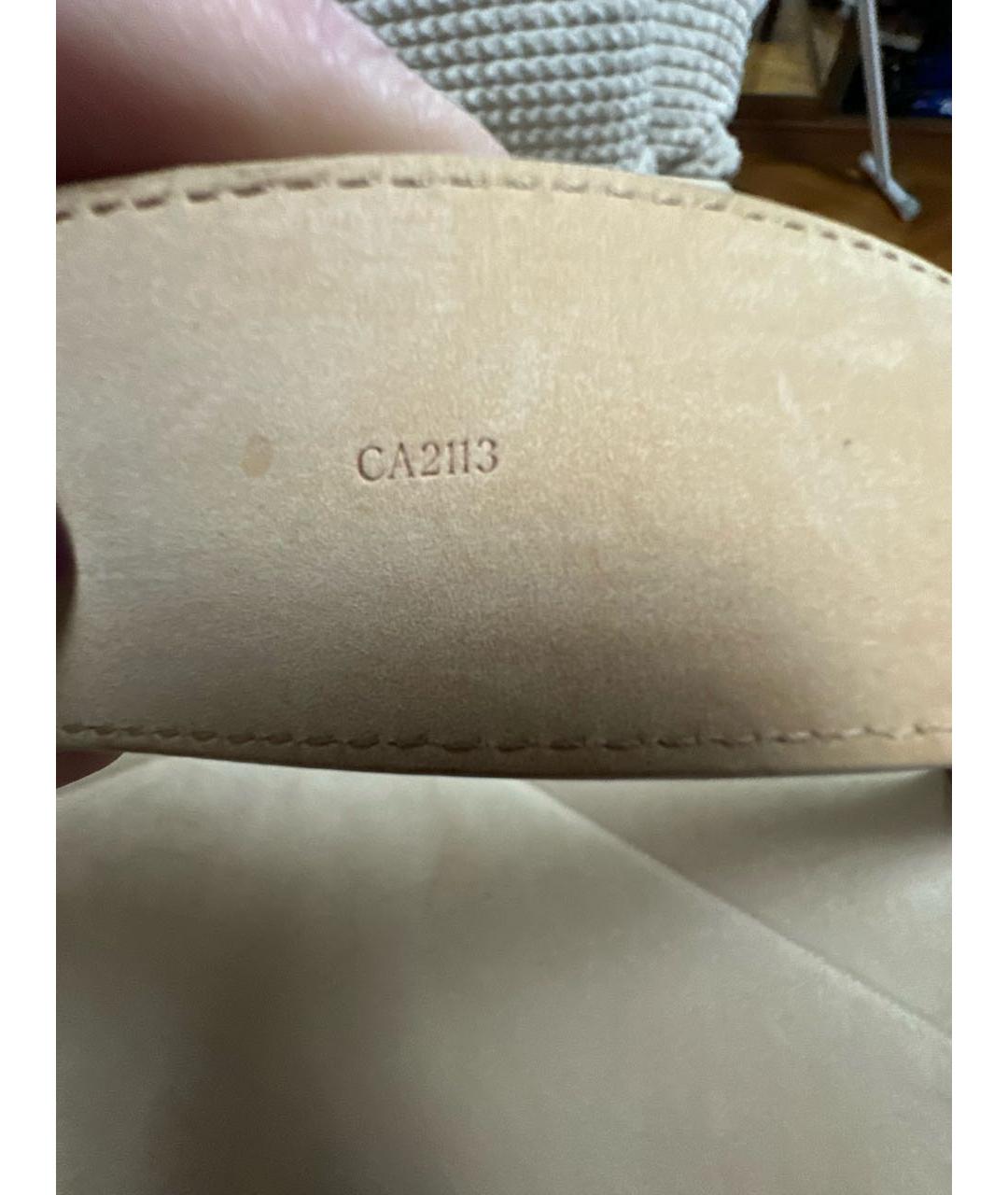 LOUIS VUITTON Белый ремень из искусственной кожи, фото 3