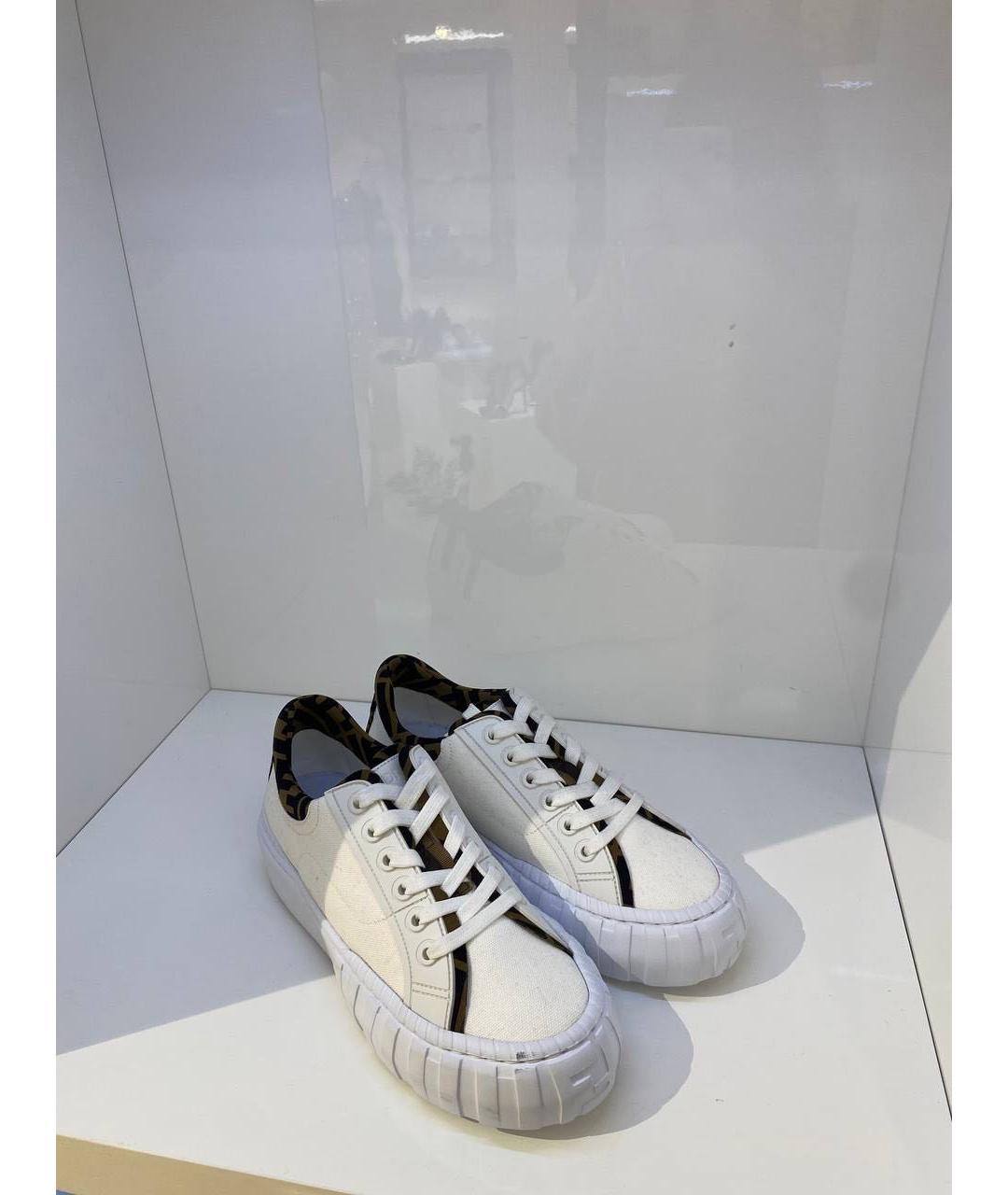 FENDI Мульти текстильные кеды, фото 3