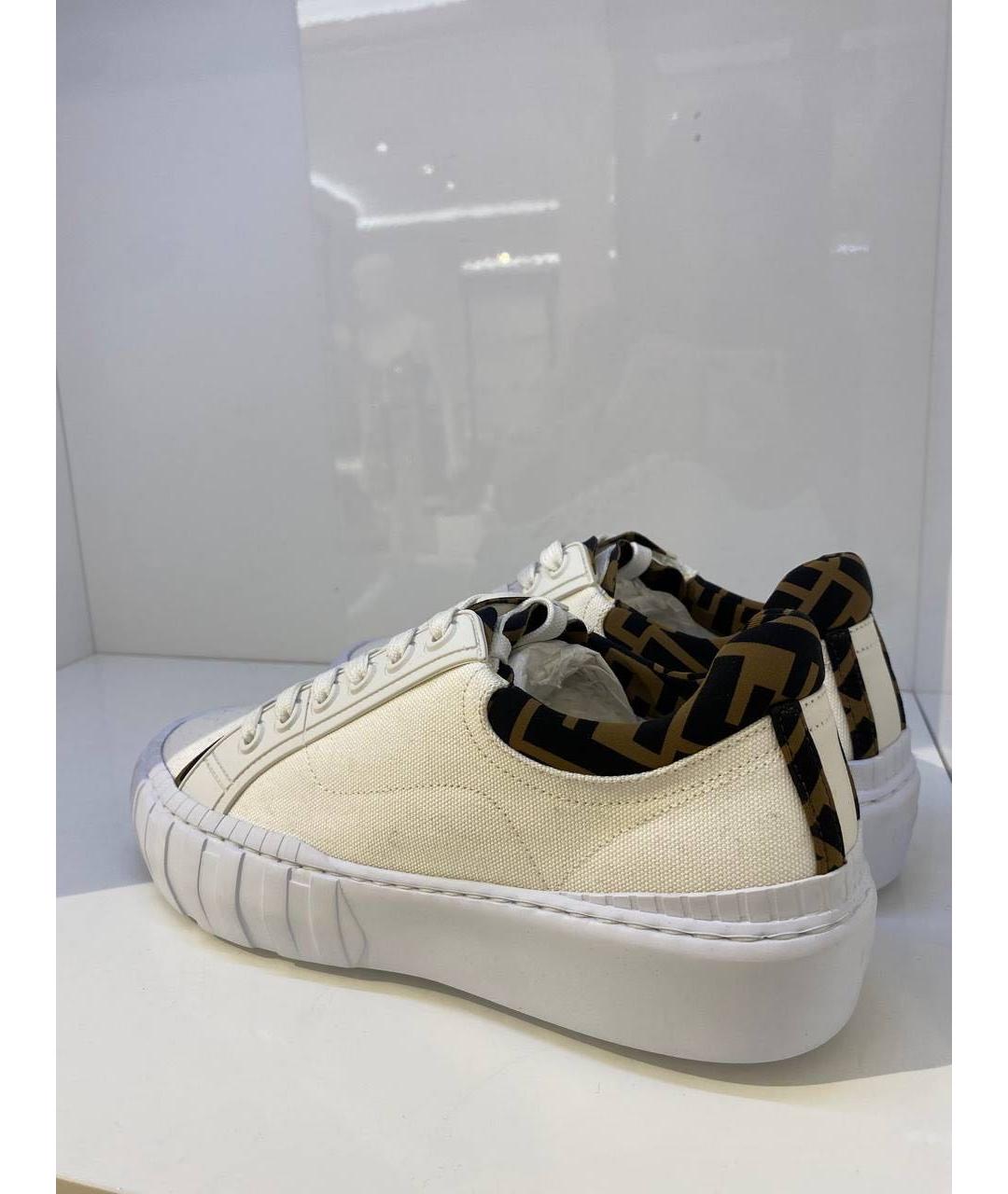FENDI Мульти текстильные кеды, фото 4