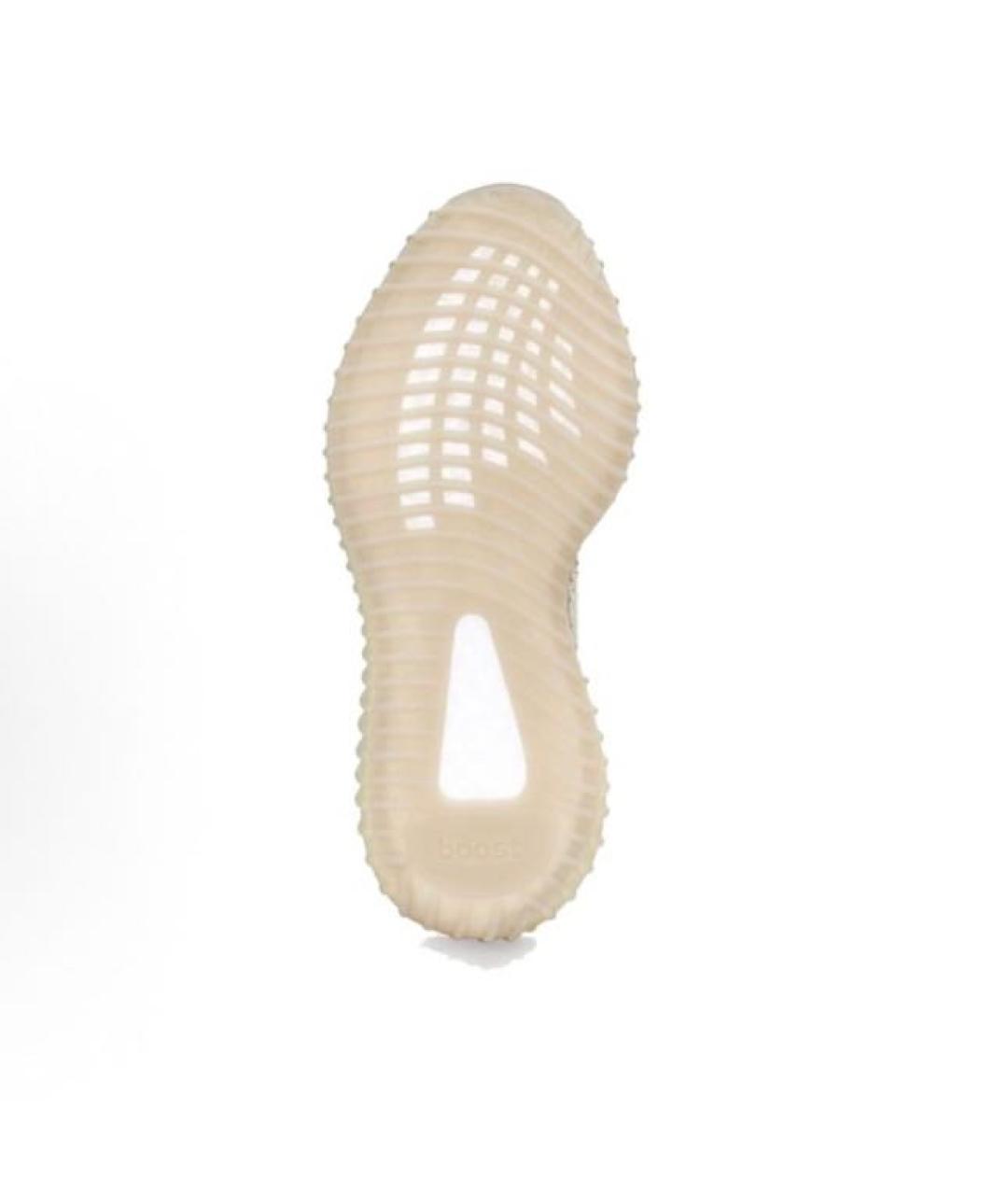 ADIDAS YEEZY Бежевые текстильные низкие кроссовки / кеды, фото 5