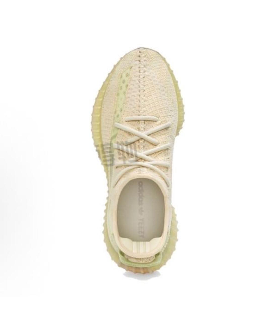 ADIDAS YEEZY Бежевые текстильные низкие кроссовки / кеды, фото 3