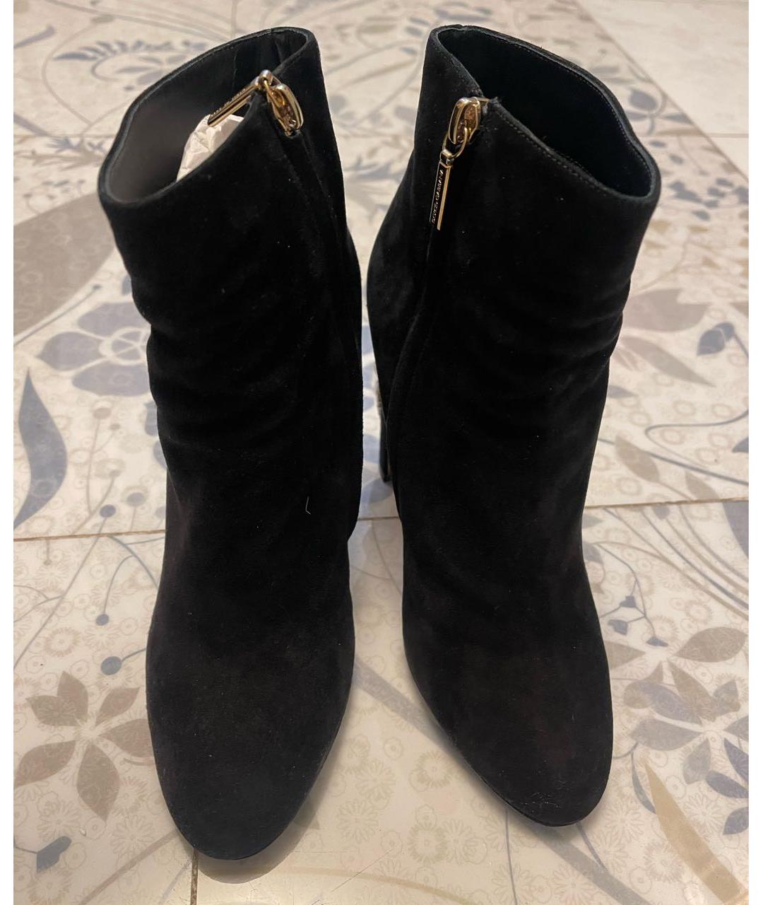DOLCE&GABBANA Черные замшевые ботильоны, фото 2