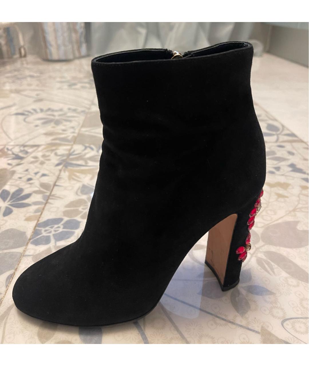 DOLCE&GABBANA Черные замшевые ботильоны, фото 8
