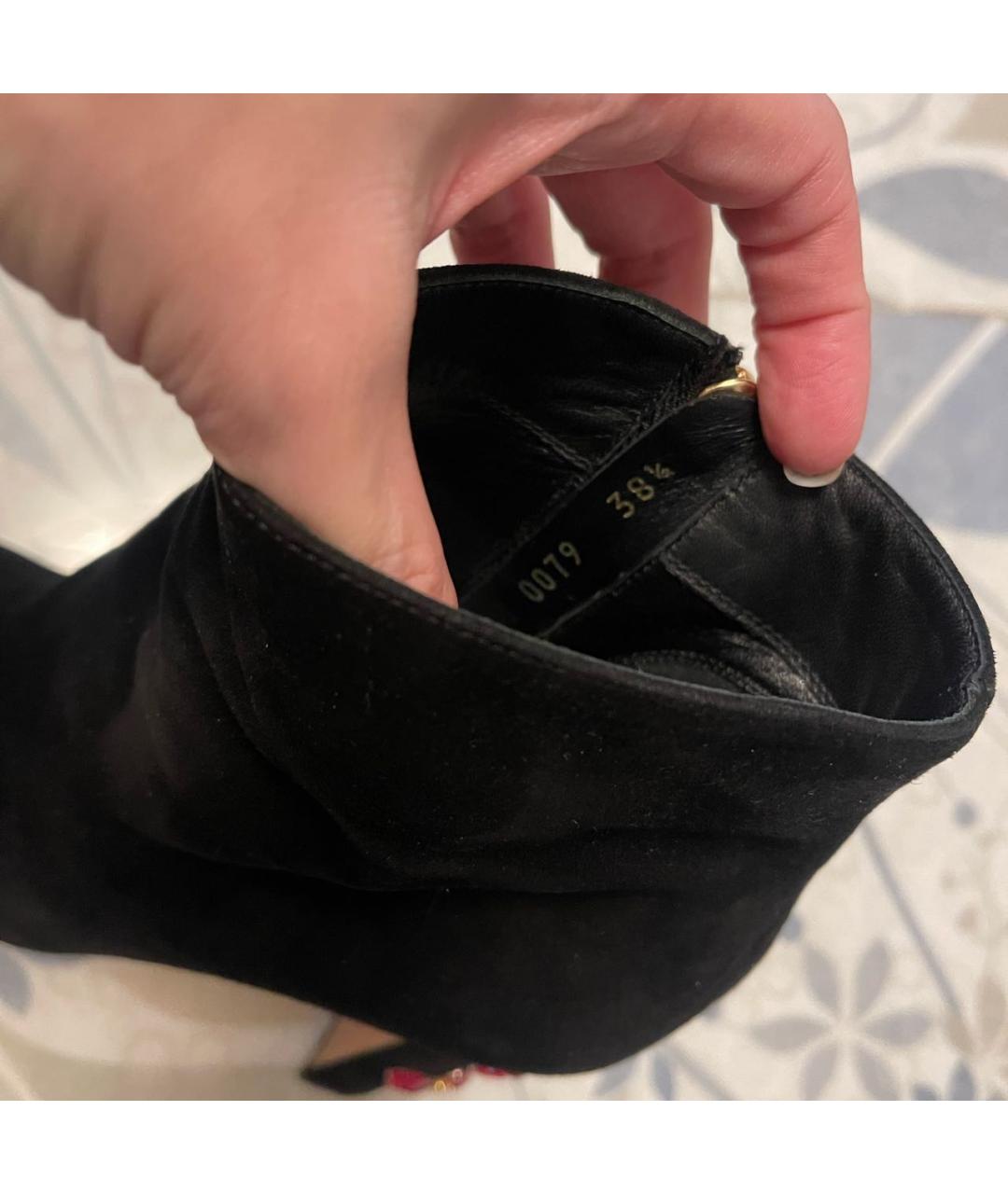 DOLCE&GABBANA Черные замшевые ботильоны, фото 5