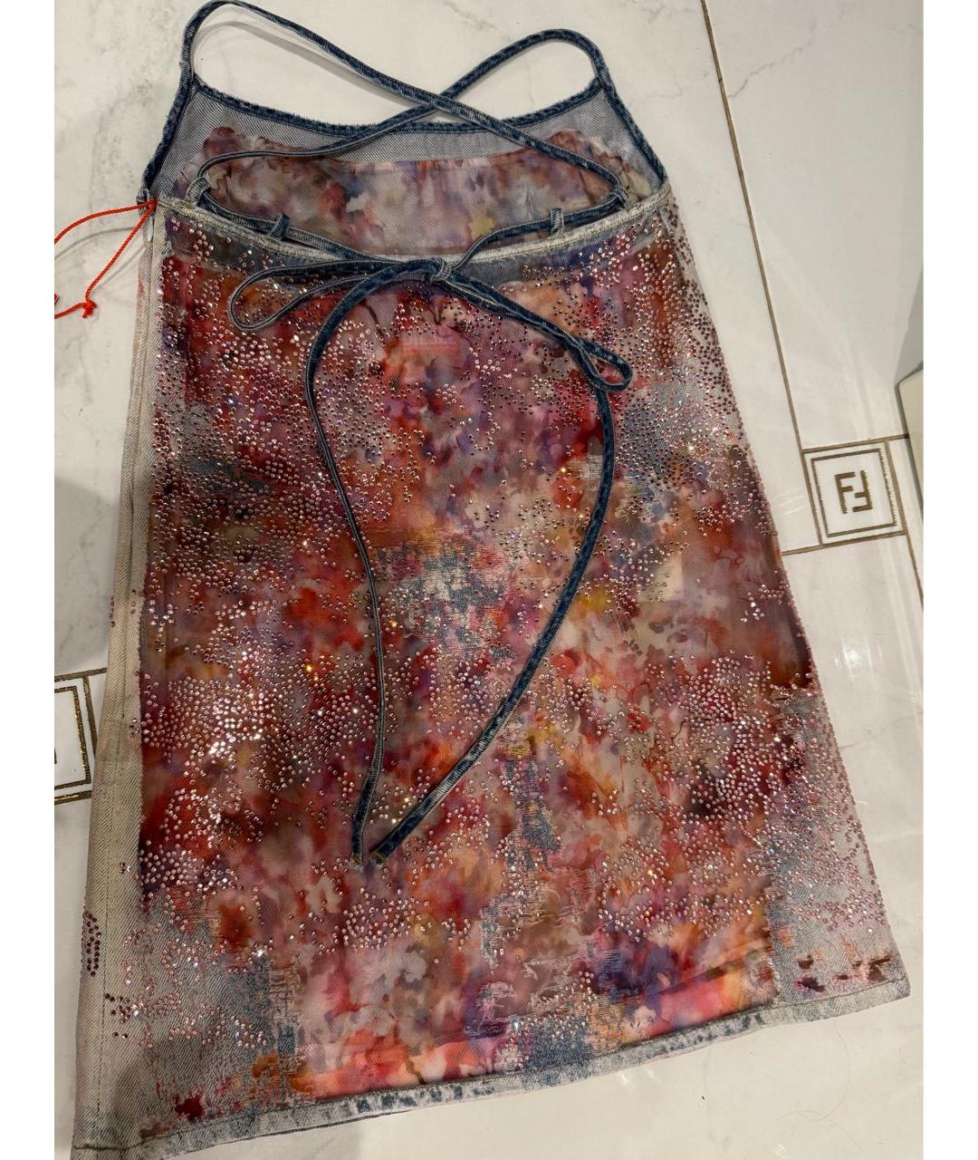 DIESEL Мульти полиэстеровое коктейльное платье, фото 2