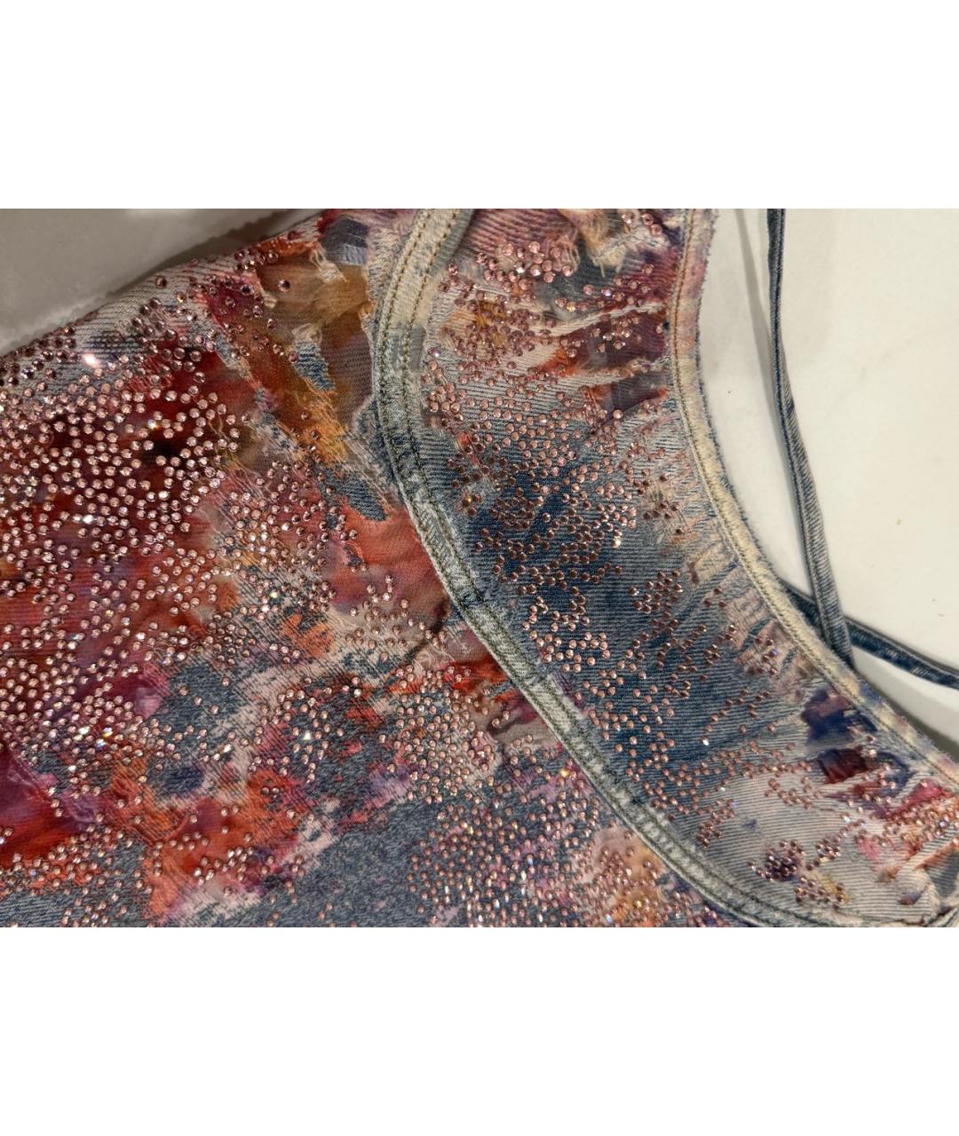 DIESEL Мульти полиэстеровое коктейльное платье, фото 4