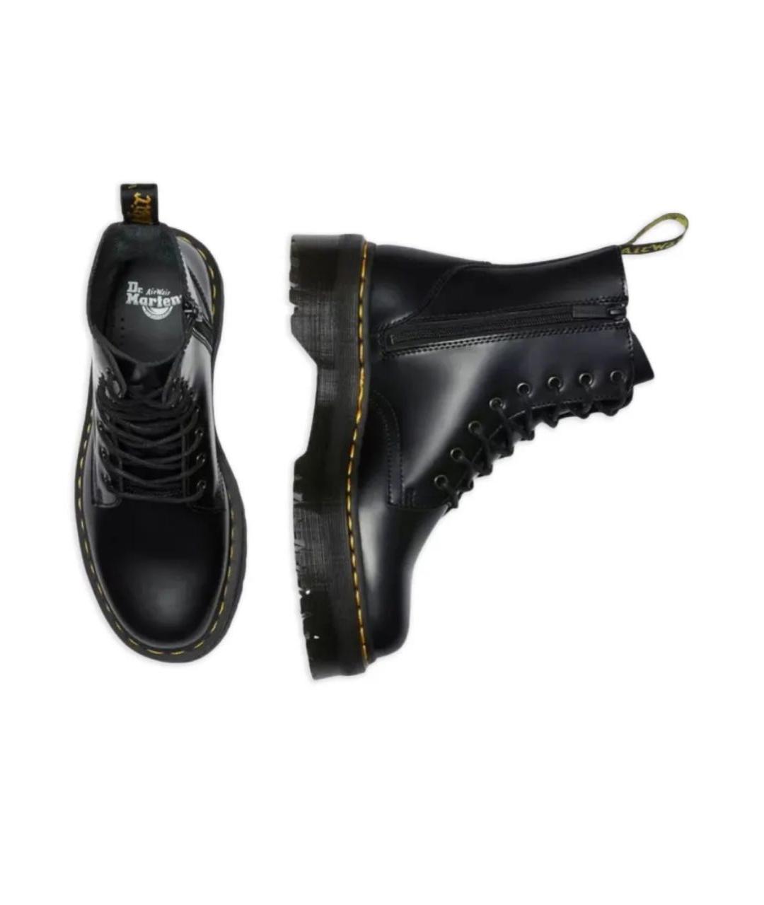 DR. MARTENS Черные кожаные высокие ботинки, фото 6