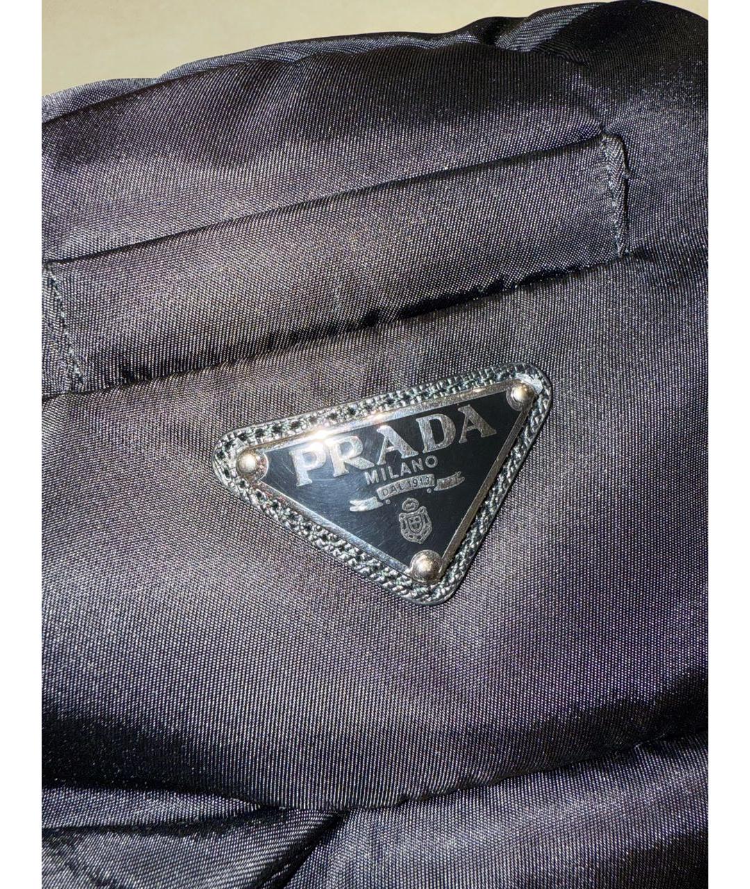 PRADA Черные синтетические варежки, фото 7