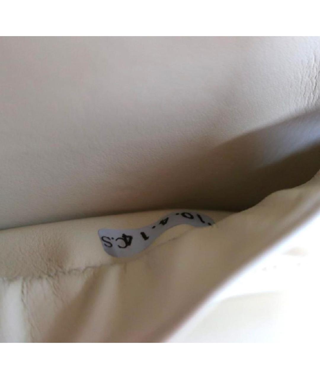 CHANEL Оранжевая кожаная сумка с короткими ручками, фото 8