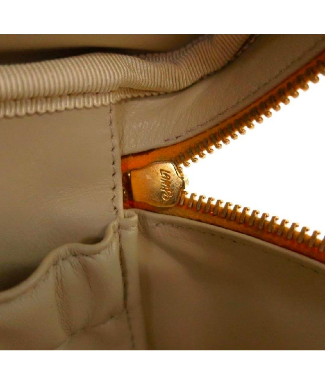 CHANEL Оранжевая кожаная сумка с короткими ручками, фото 7