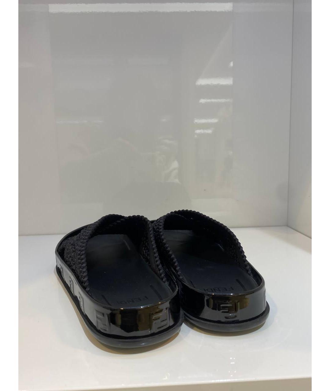 FENDI Черные сабо, фото 3