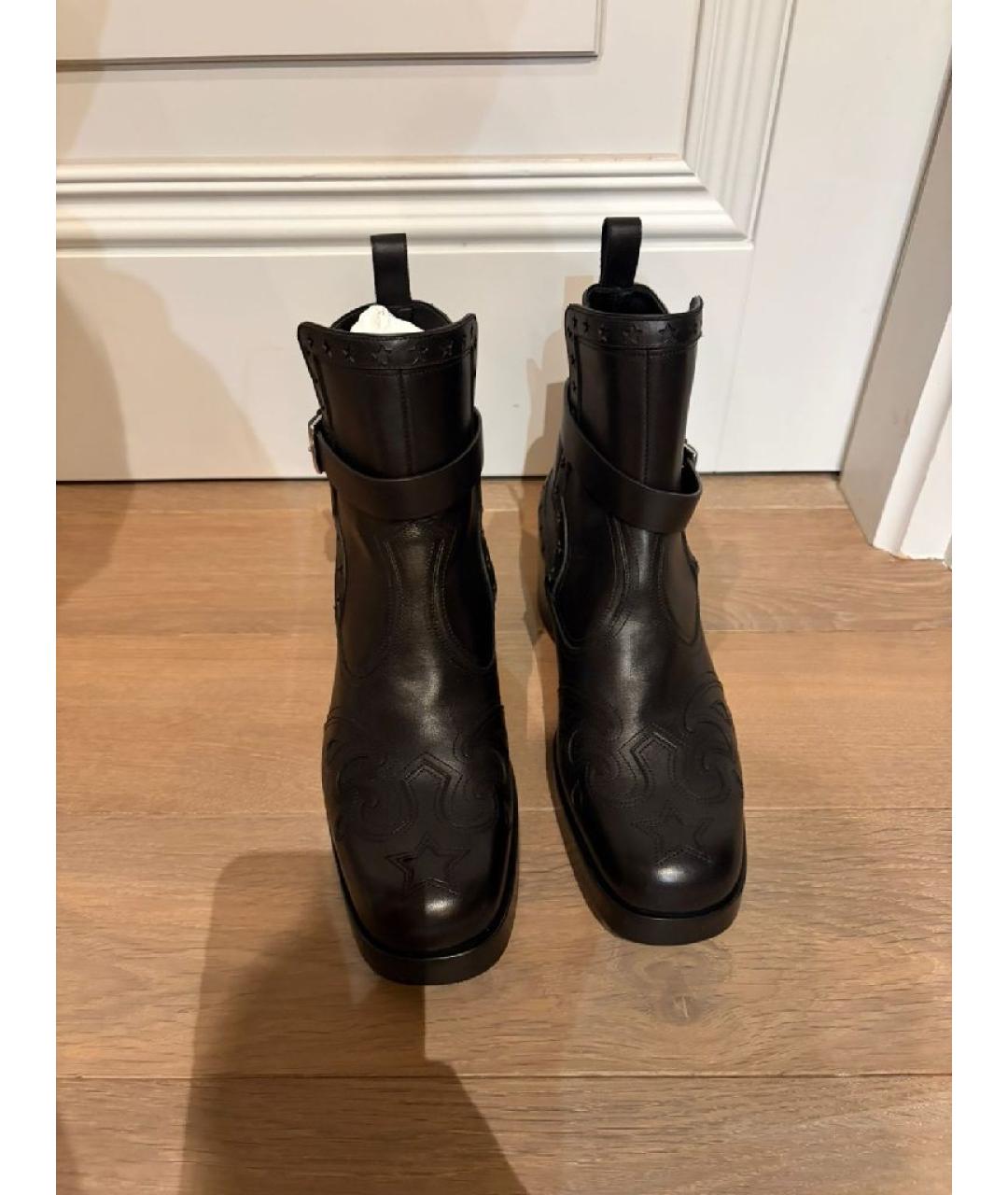 HERMES Черные кожаные ботинки, фото 3