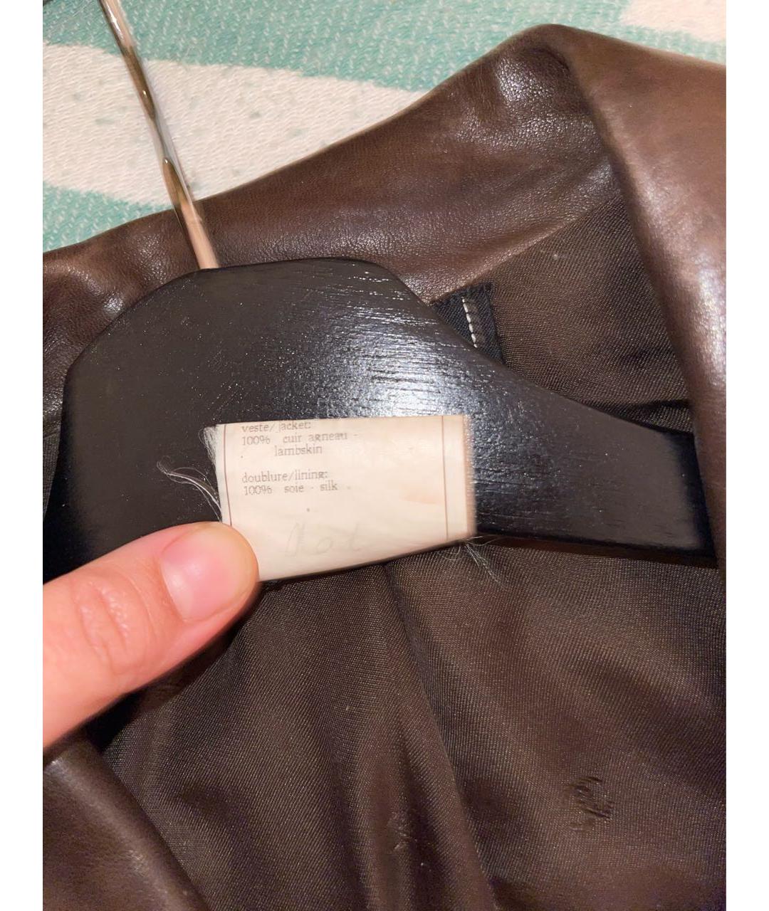 CHANEL Коричневая кожаная куртка, фото 6