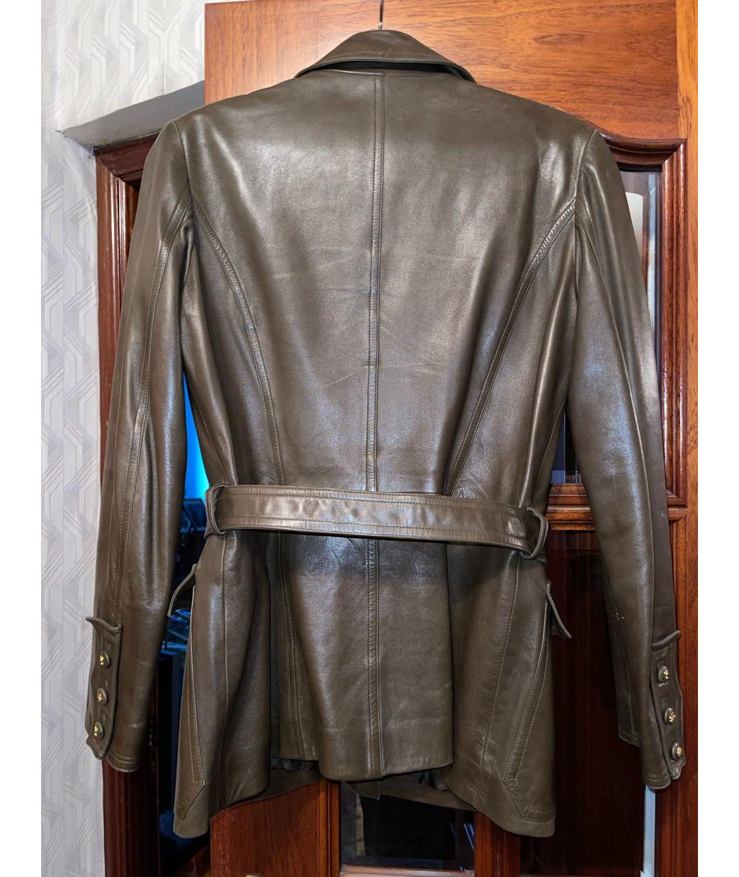 CHANEL Коричневая кожаная куртка, фото 2