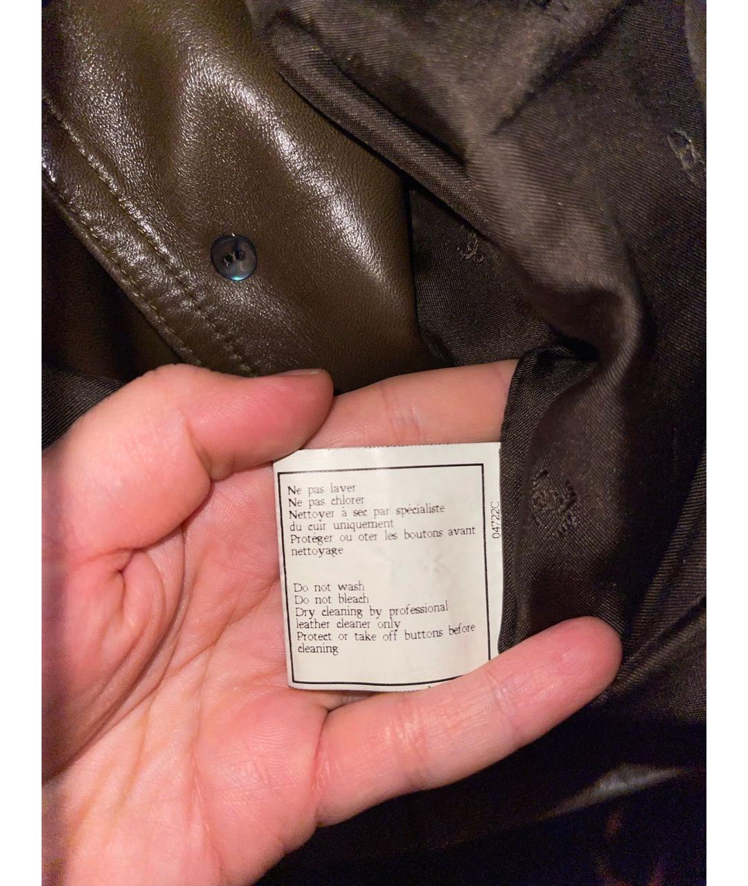 CHANEL Коричневая кожаная куртка, фото 5