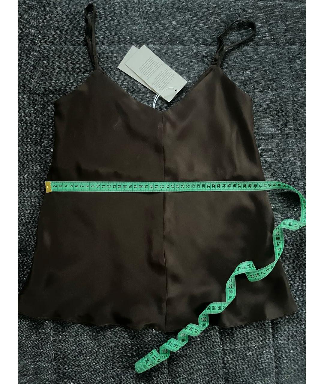 12 STOREEZ Коричневая шелковая майка, фото 6