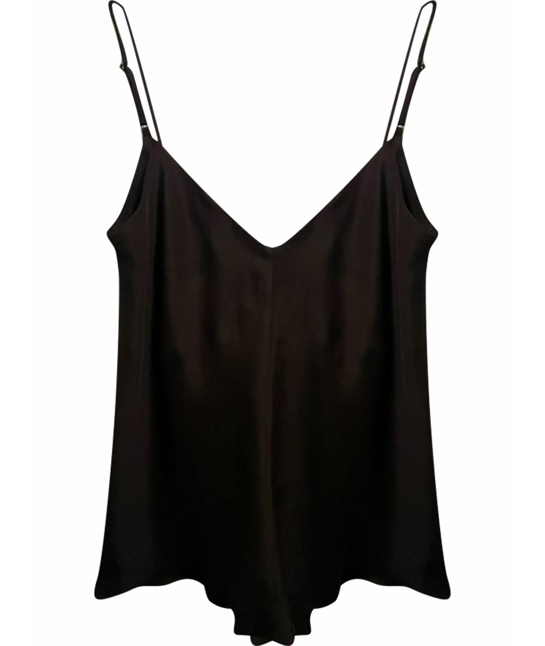 12 STOREEZ Коричневая шелковая майка, фото 1